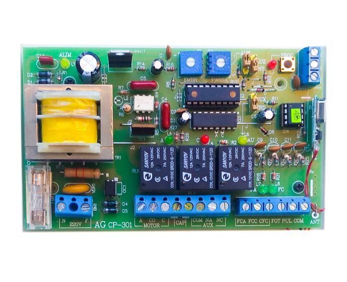 CP-301 Control para Portones Automáticos de 1 Movimiento. Con 2 controles remotos
