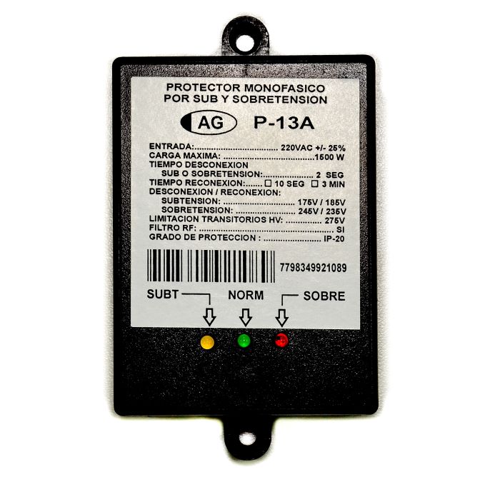 P-13A Protector Monofásico con Borneras