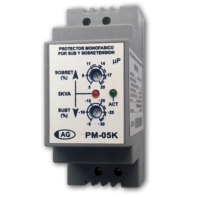 PM-05K Protector monofásico de Potencia por Sub y Sobretensión