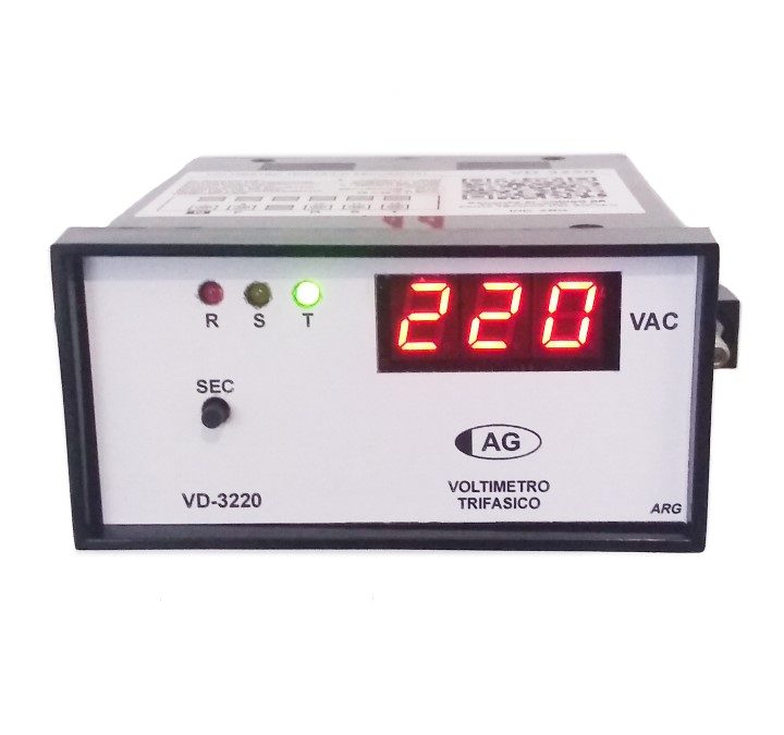 VD-3220 Voltímetro Trifásico Secuencial