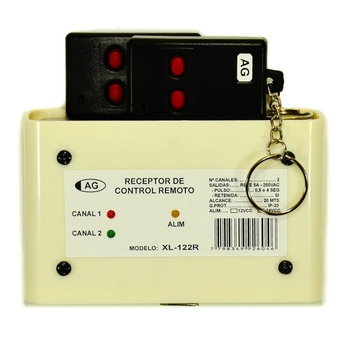 XL-122R Control Remoto 2 Canales (12VCC)